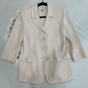 St John knit jacket , Size 4,  Creme